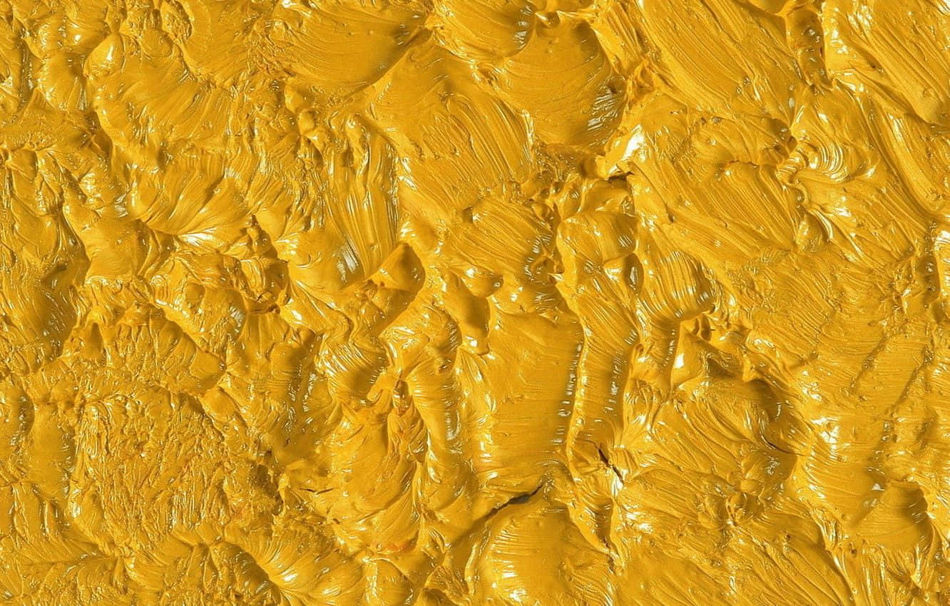 Vibrant Yellow Abstract Painting Wallpaper