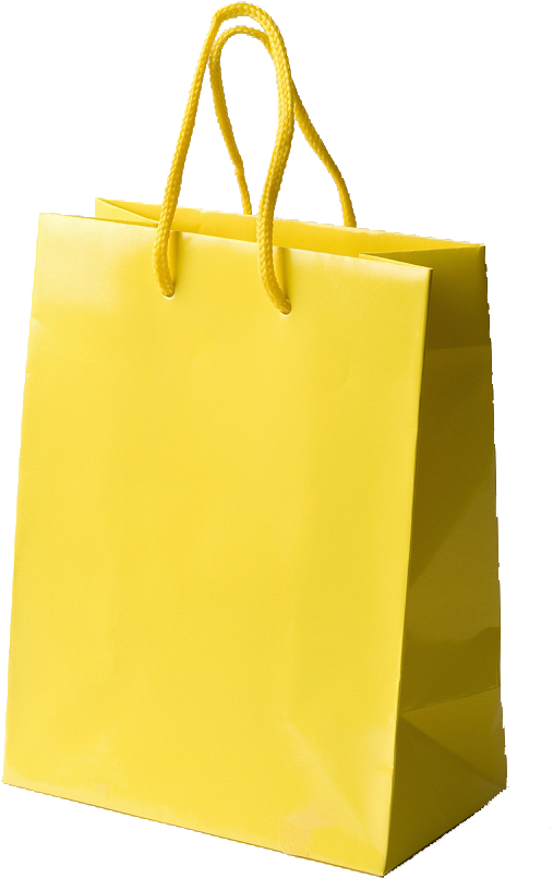Yellow Paper Shopping Bag PNG