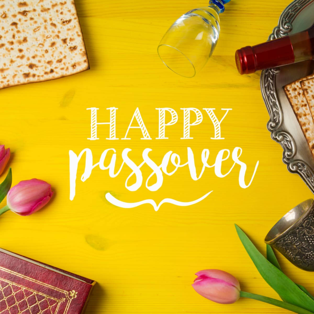 Yellow Passover Table Background