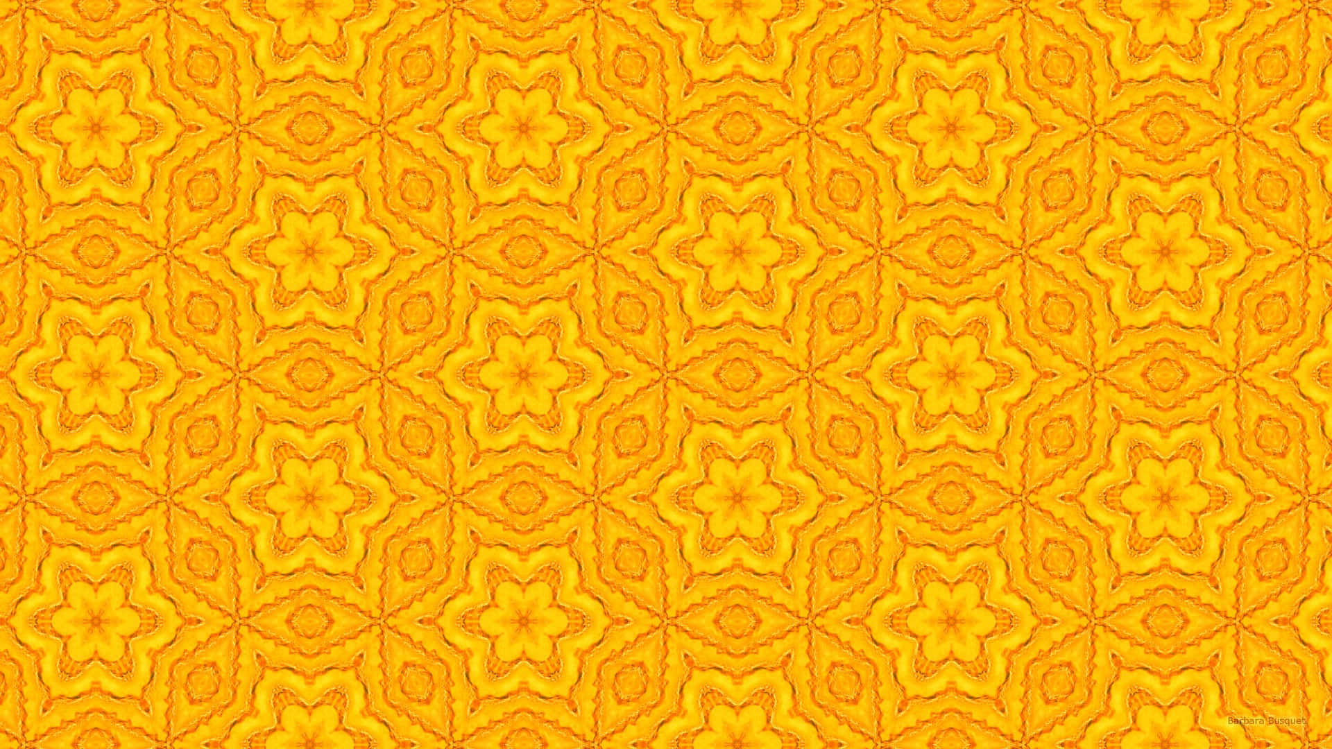 Vibrant Yellow Geometric Pattern Wallpaper