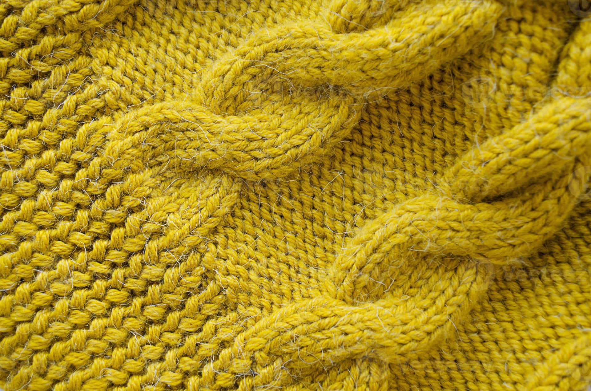 Yellow Patterned Garment For Knitting Wallpaper