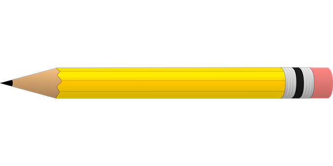 Yellow Pencil Black Background PNG