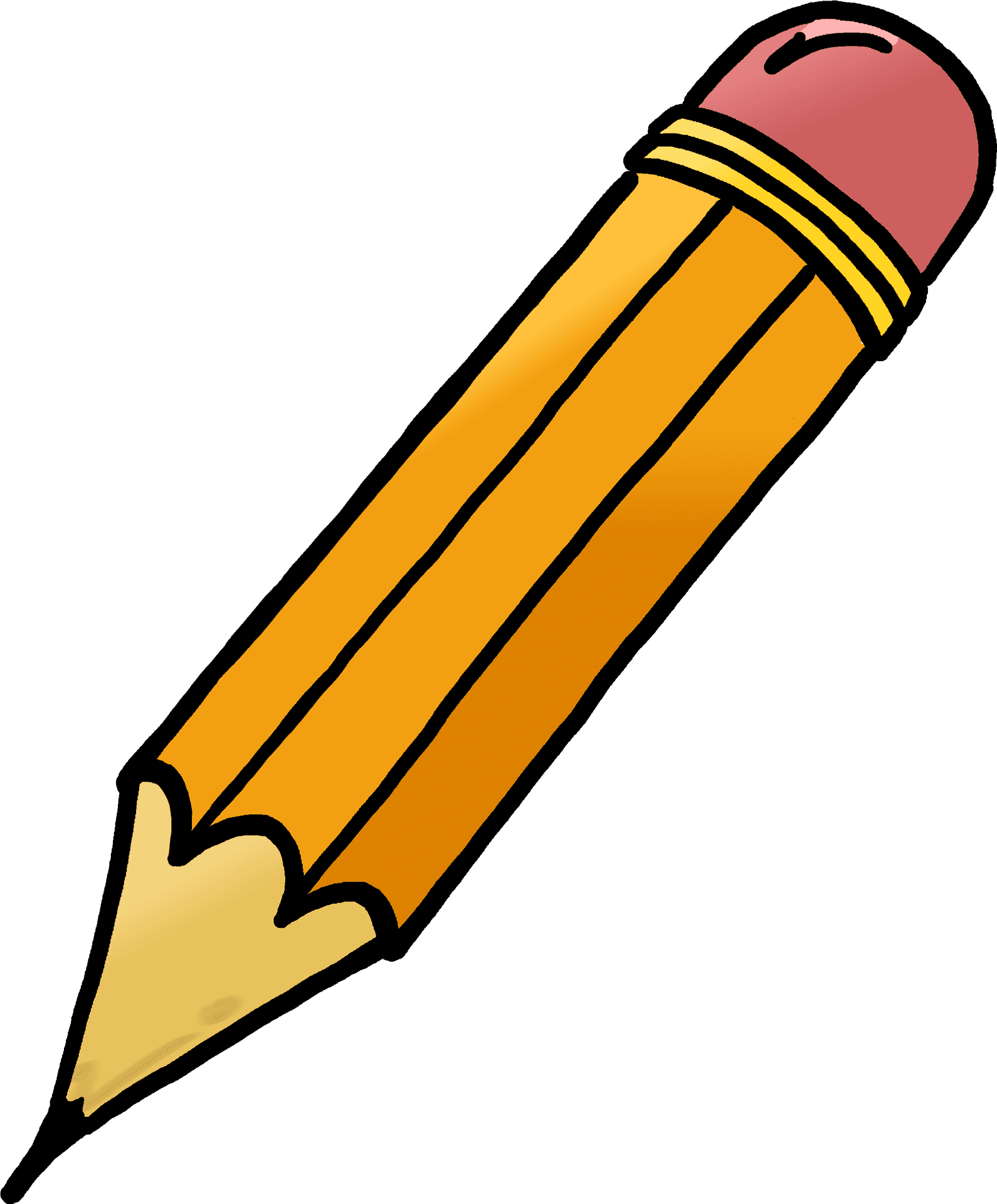 Yellow Pencil Clipart Illustration PNG