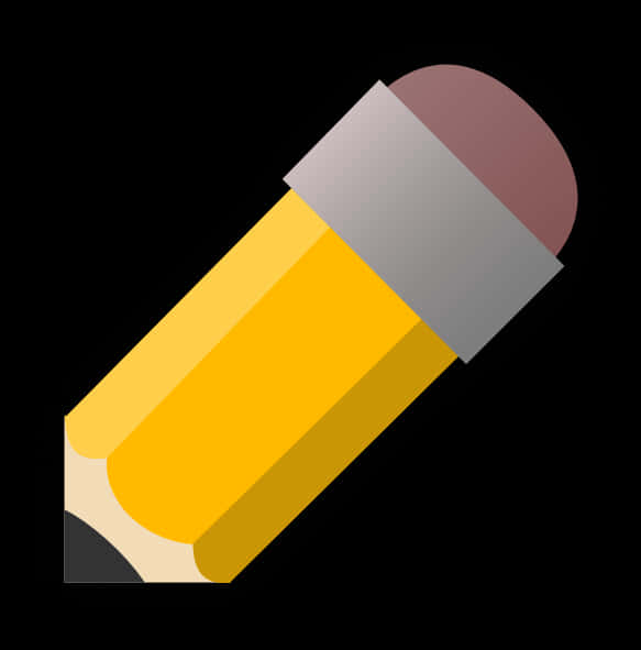 Yellow Pencil Icon Graphic PNG