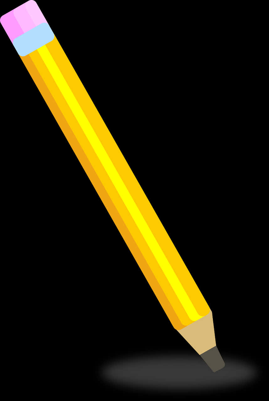 Yellow Pencil Vector Illustration PNG