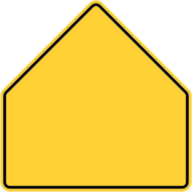 Yellow Pentagon Shape PNG