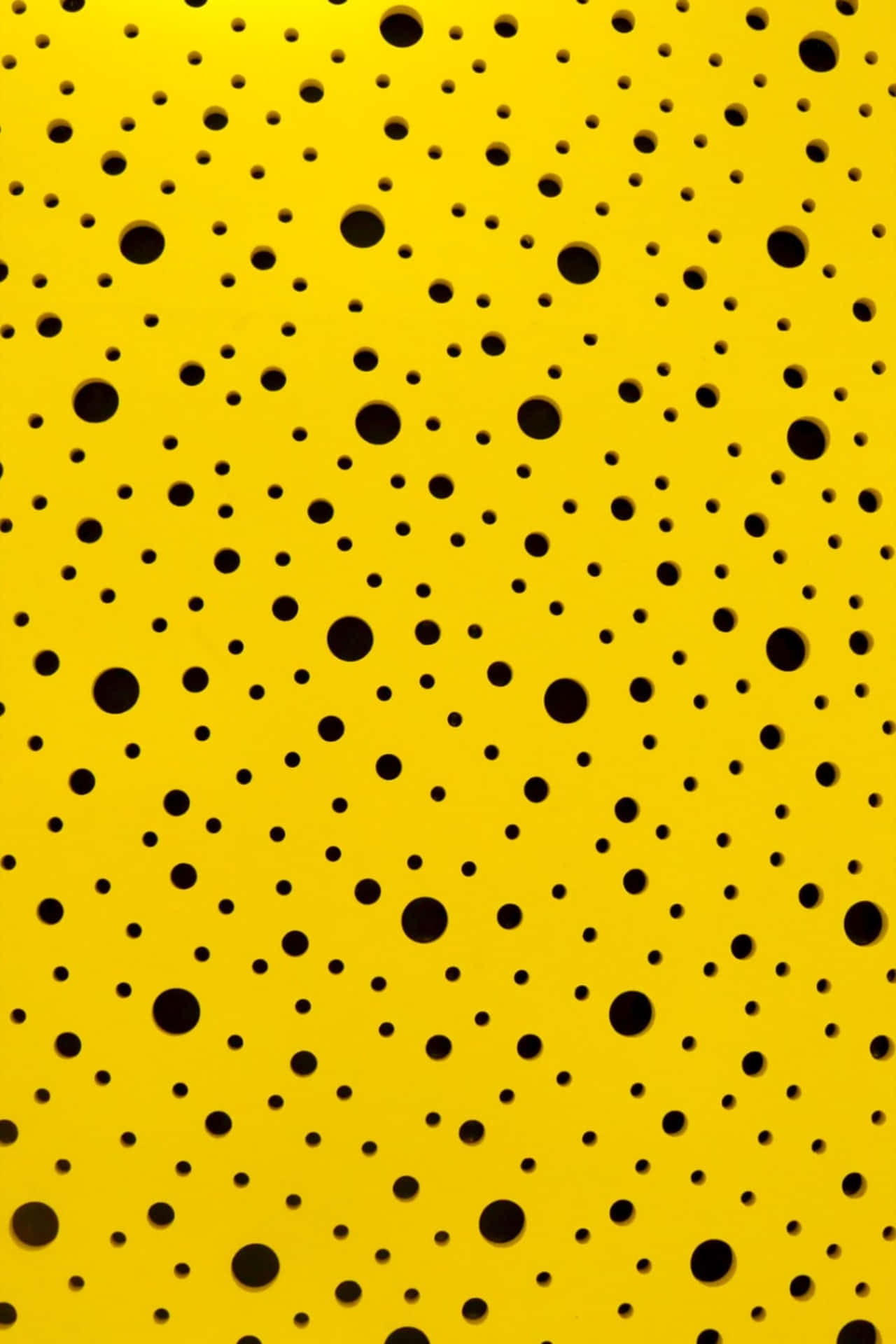Yellow Perforated Pattern Wallpaper