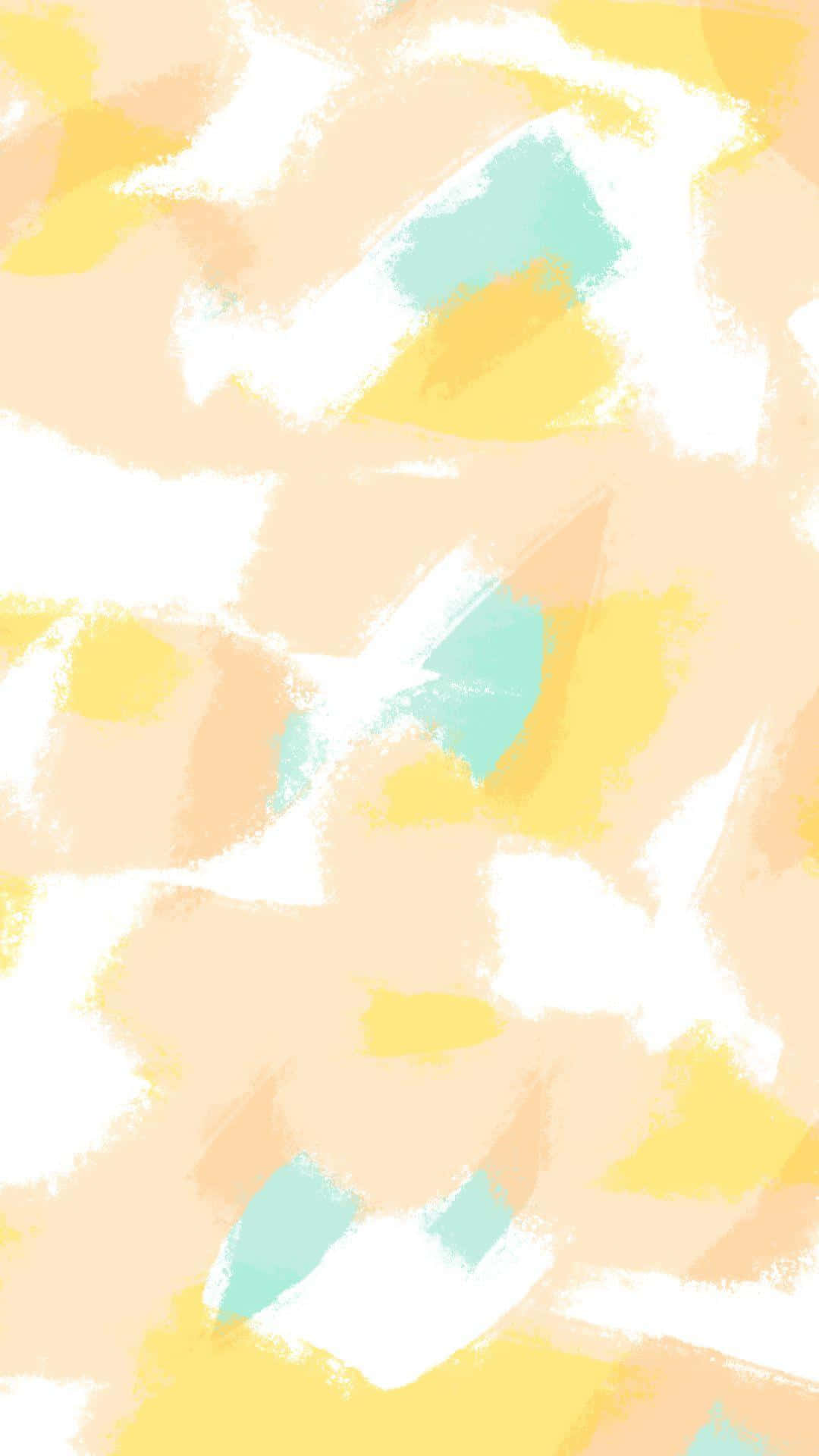 A Yellow And Blue Abstract Pattern