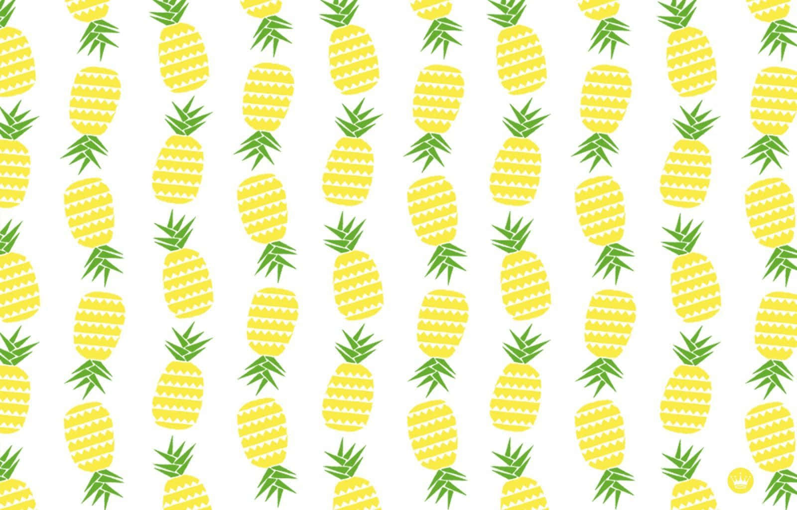 Yellow Pineapple Pattern Background Wallpaper