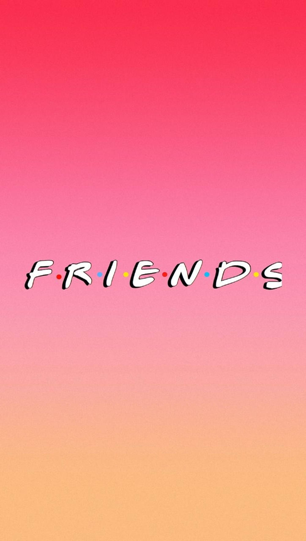 Yellow Pink Friends Logo Wallpaper