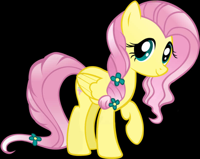 Yellow Pink Pony Vector PNG