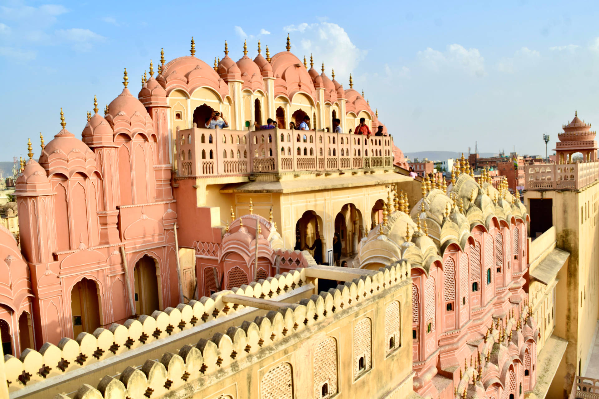 Yellow Pink Walls Hawa Mahal Jaipur Picture