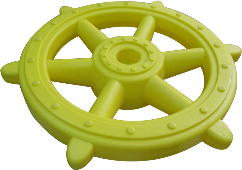 Yellow Plastic Ship Wheel Toy PNG