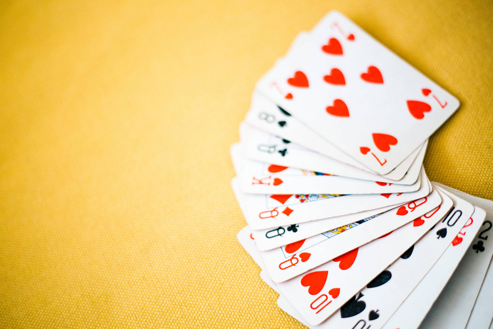 Yellow Playing Cards Wallpaper