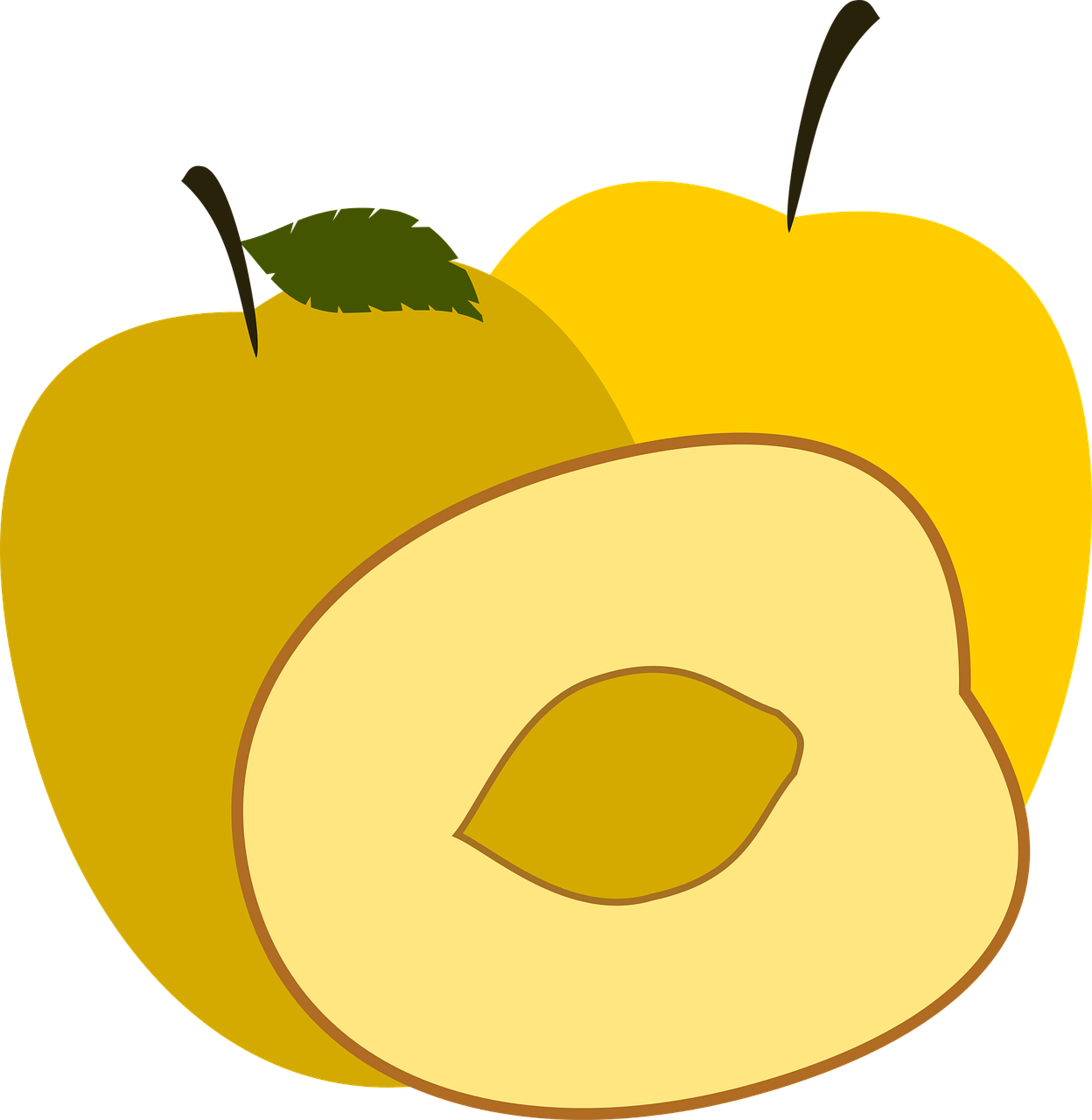 Yellow Plums Illustration PNG