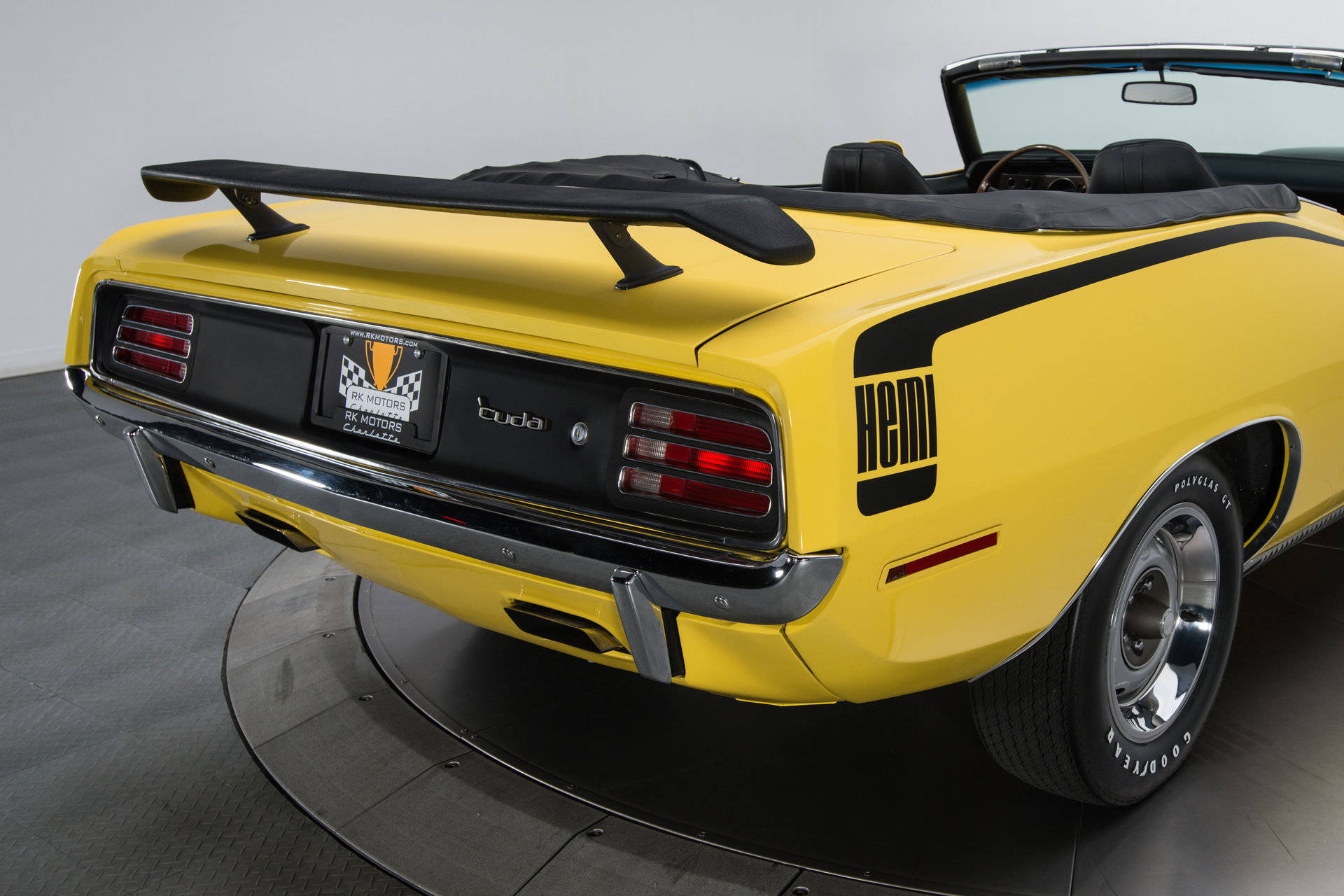 Yellow Plymouth Barracuda Rear Bumper Wallpaper