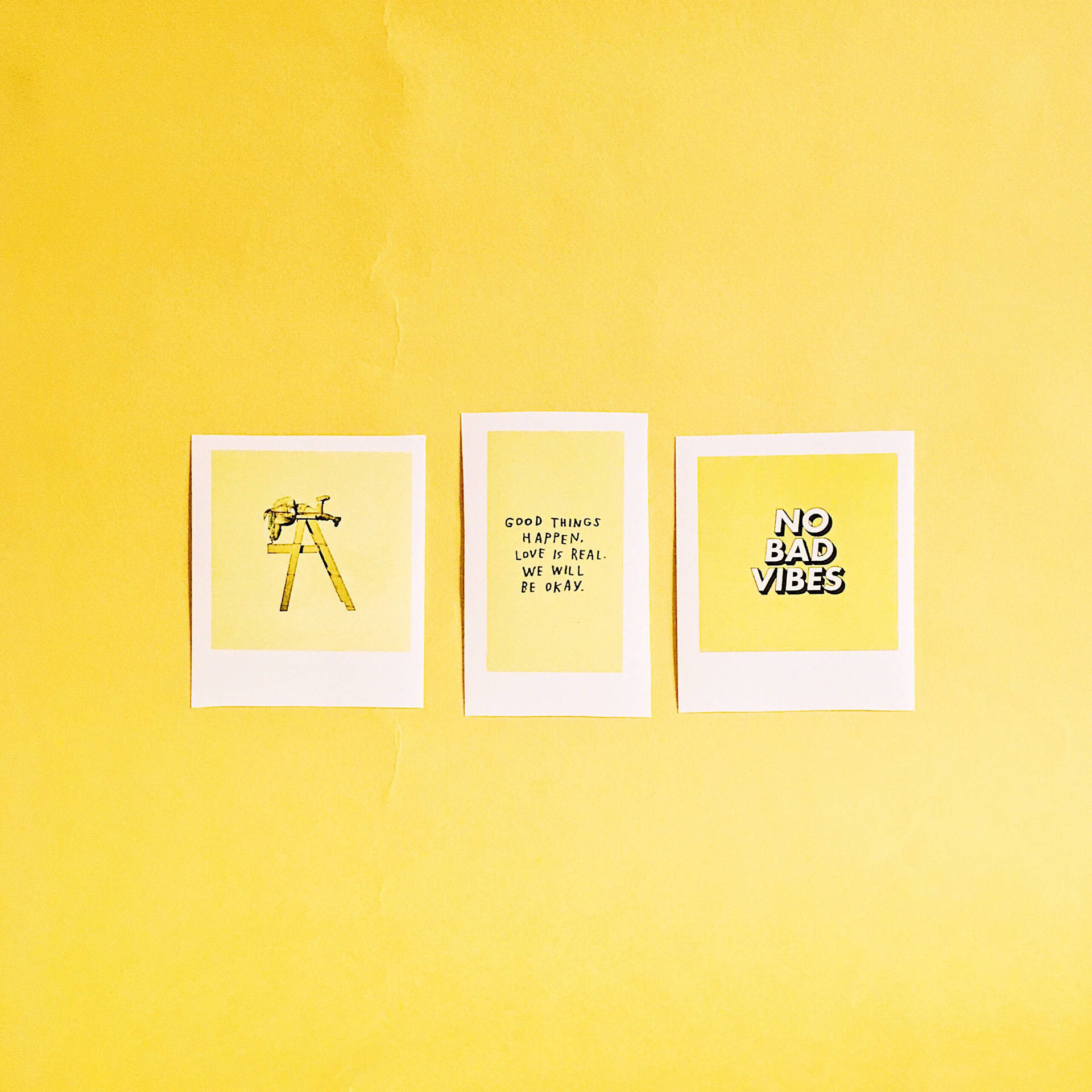Yellow Polaroid Films Wallpaper