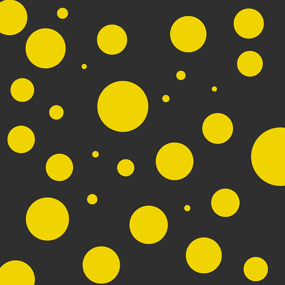 Bright Yellow Polka Dot Background Wallpaper