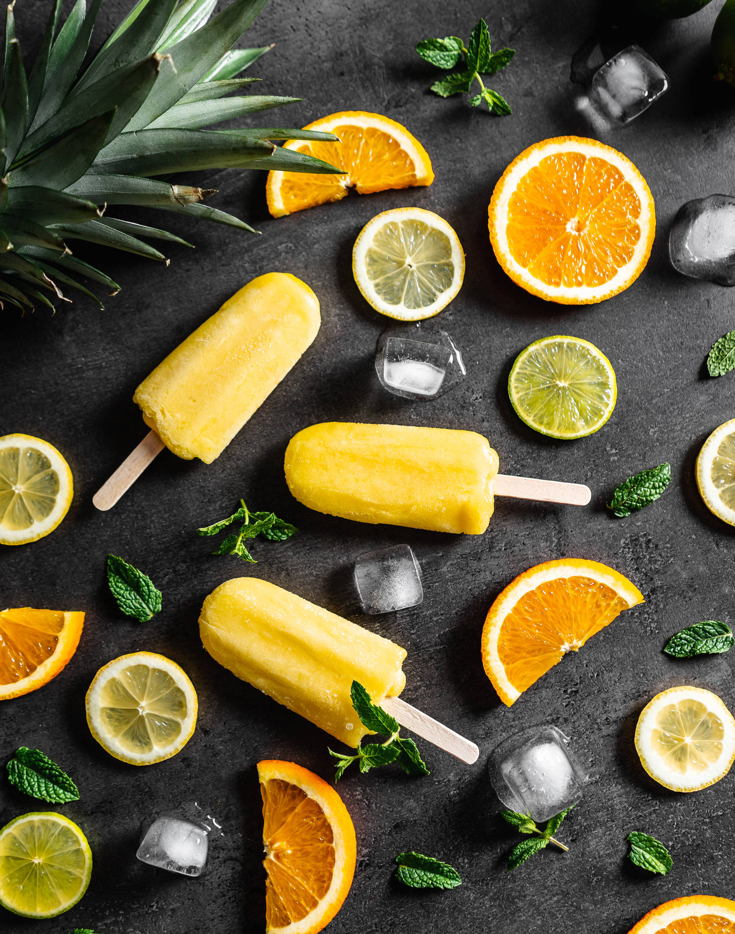 Yellow Popsicles Food Iphone Wallpaper
