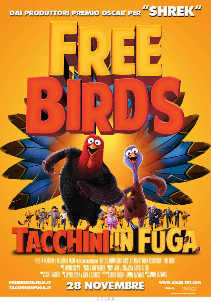 Yellow Poster Of Free Birds Wallpaper