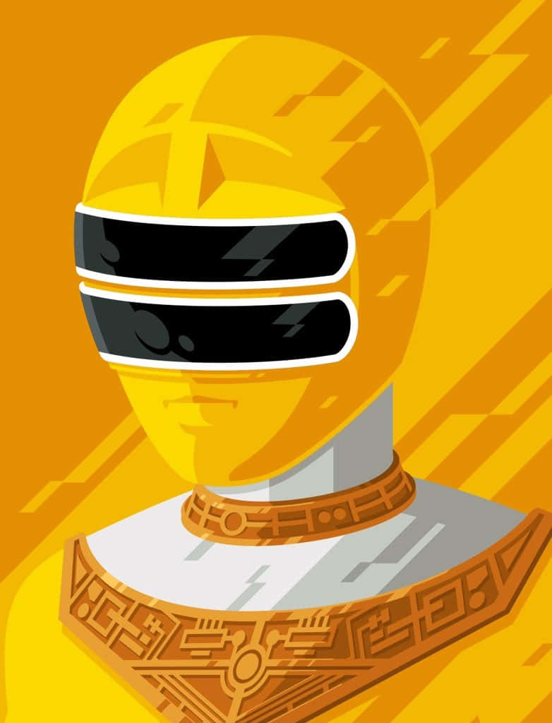Yellow Power Ranger Illustration Wallpaper