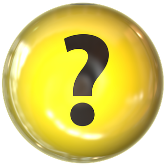 Yellow Question Mark Badge PNG