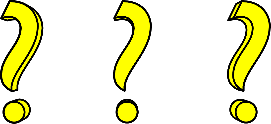 Yellow Question Marks PNG