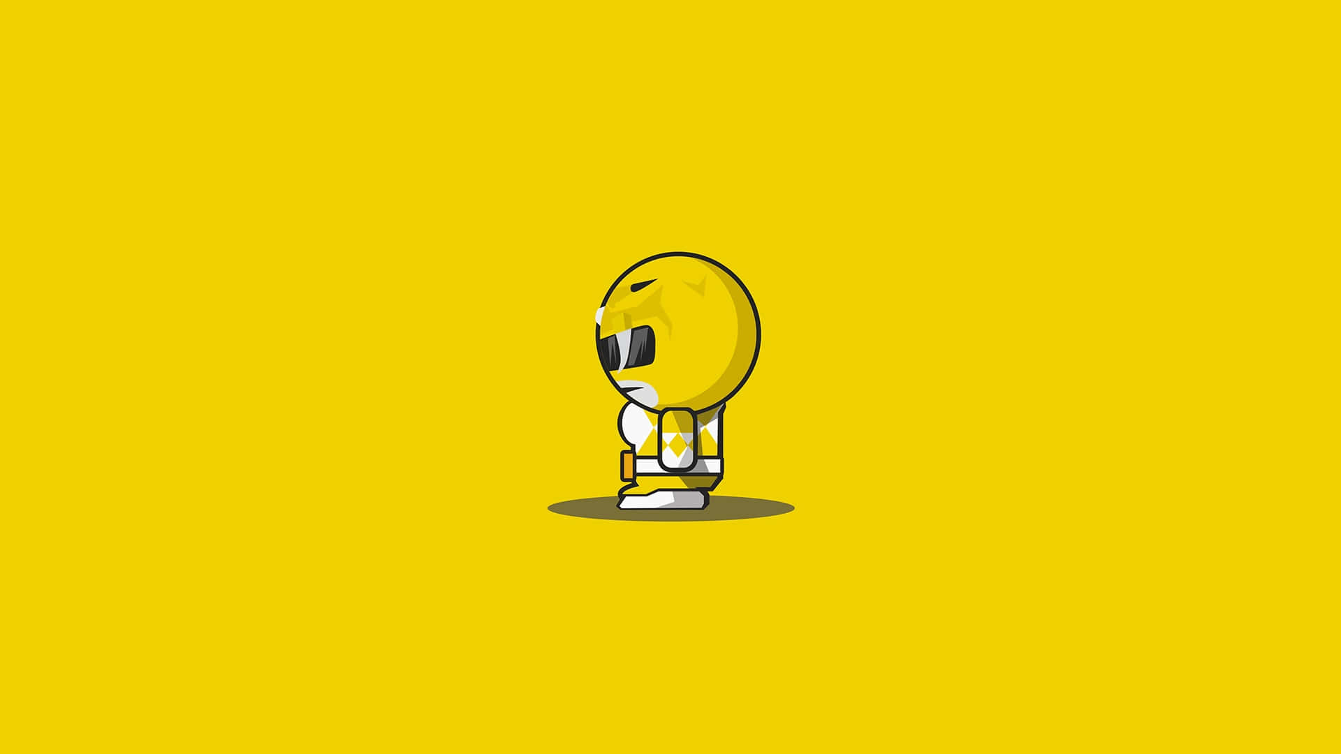 Yellow Ranger Cartoon Character Wallpaper