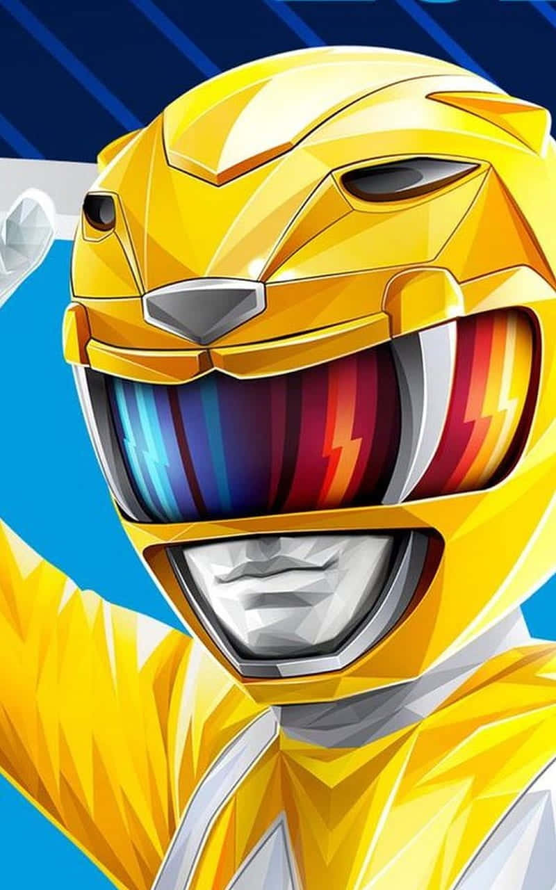 Yellow Ranger Heroic Pose Wallpaper