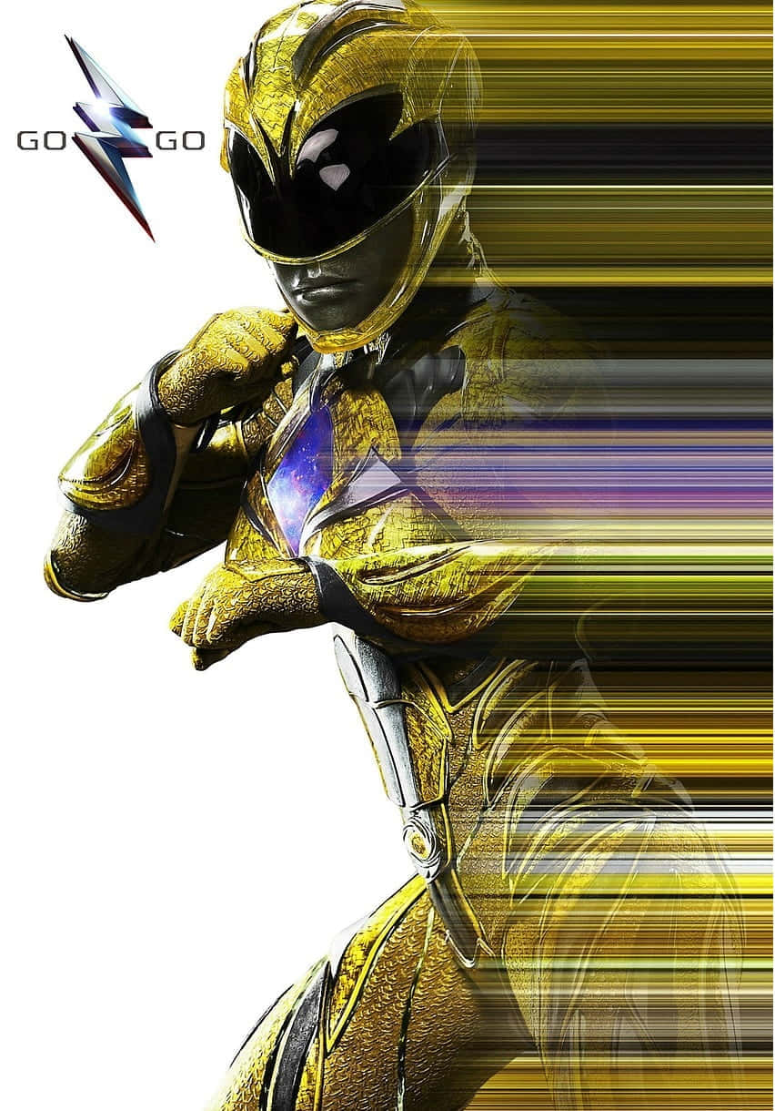 Yellow Ranger Power Pose Wallpaper