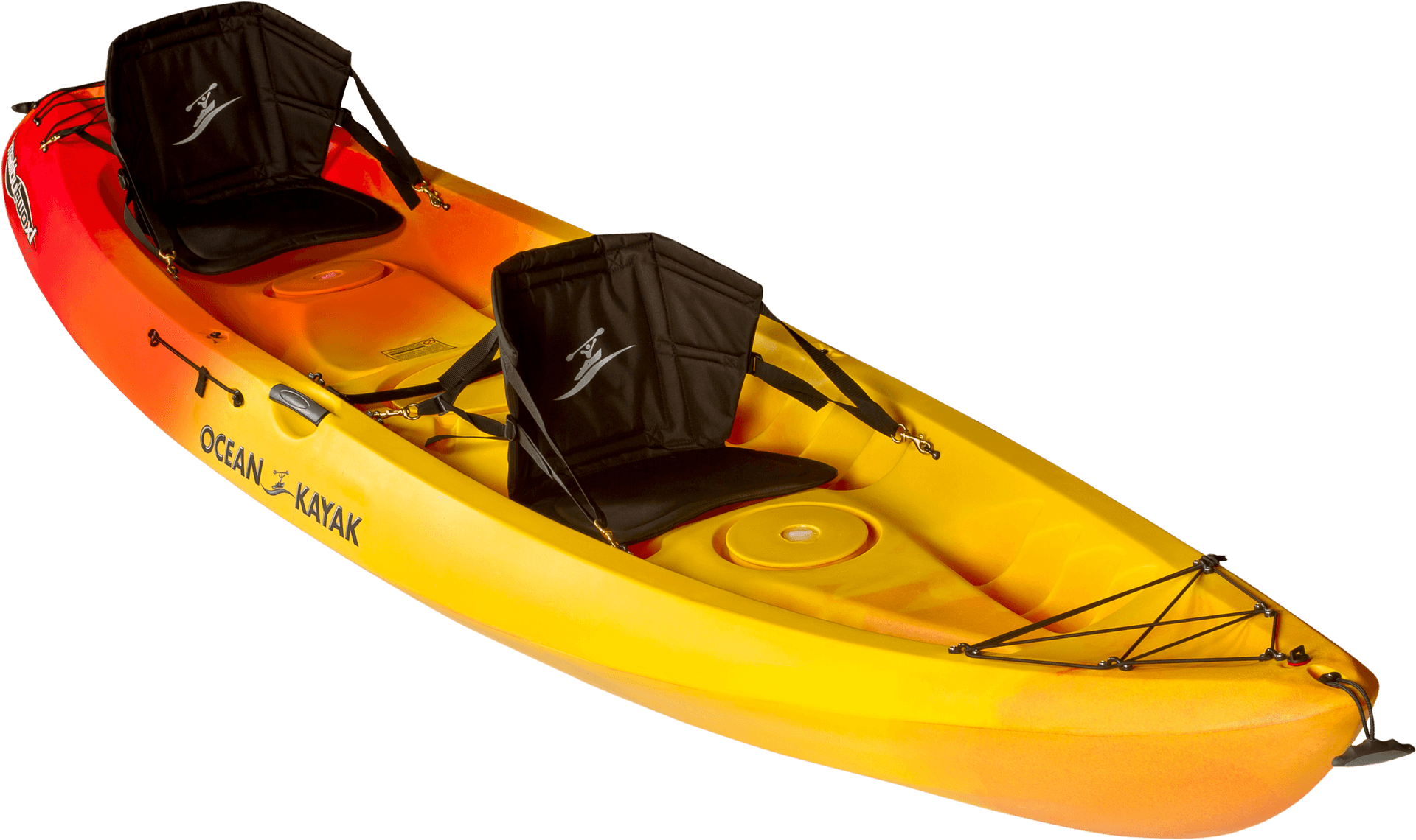 Yellow Red Ocean Kayak Isolated PNG