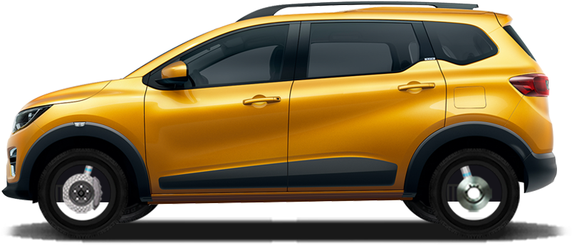 Yellow Renault Crossover Side View PNG