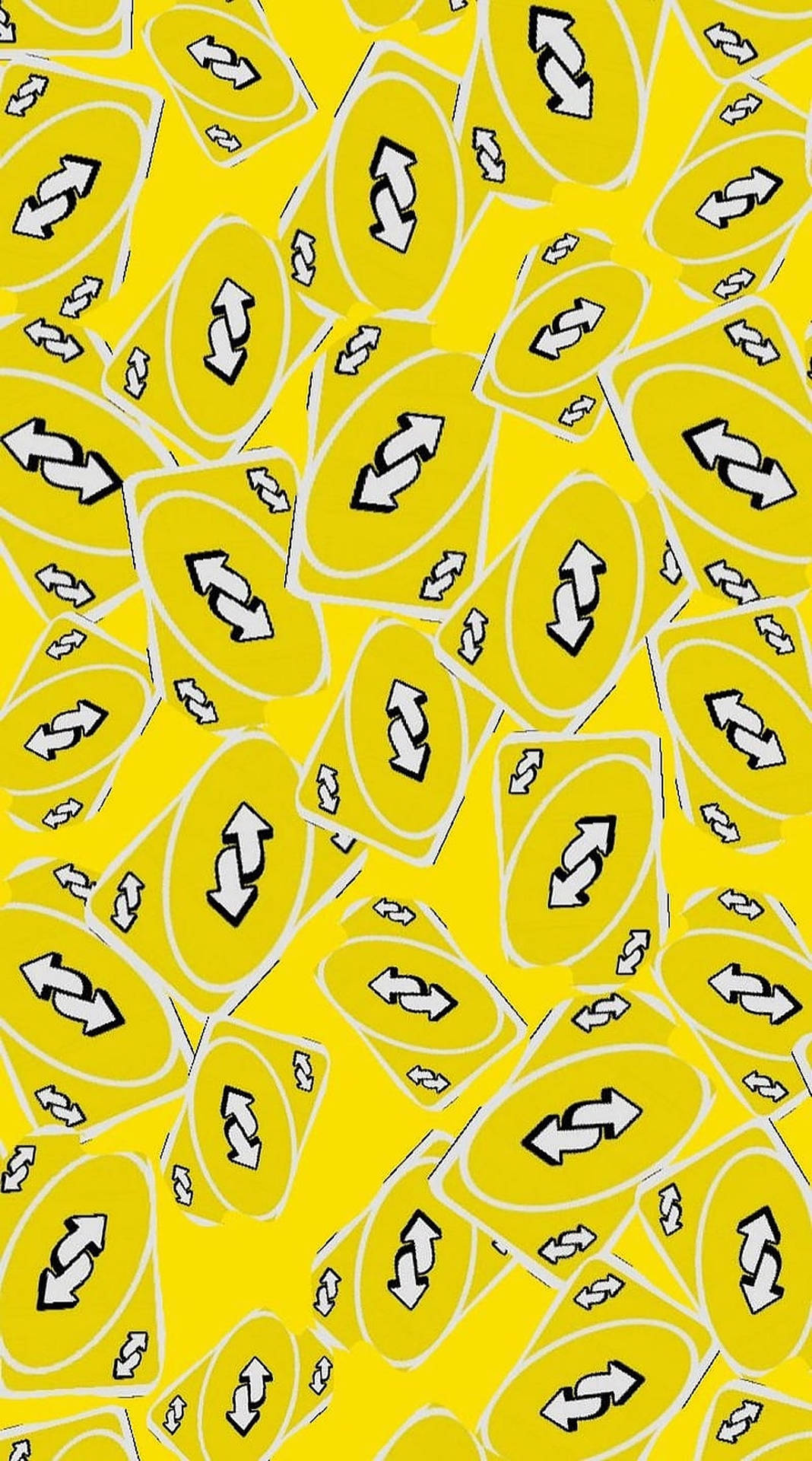 A Bright Yellow Reverse Uno Card Wallpaper