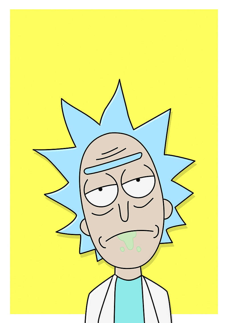 Yellow Rick And Morty Iphone Background