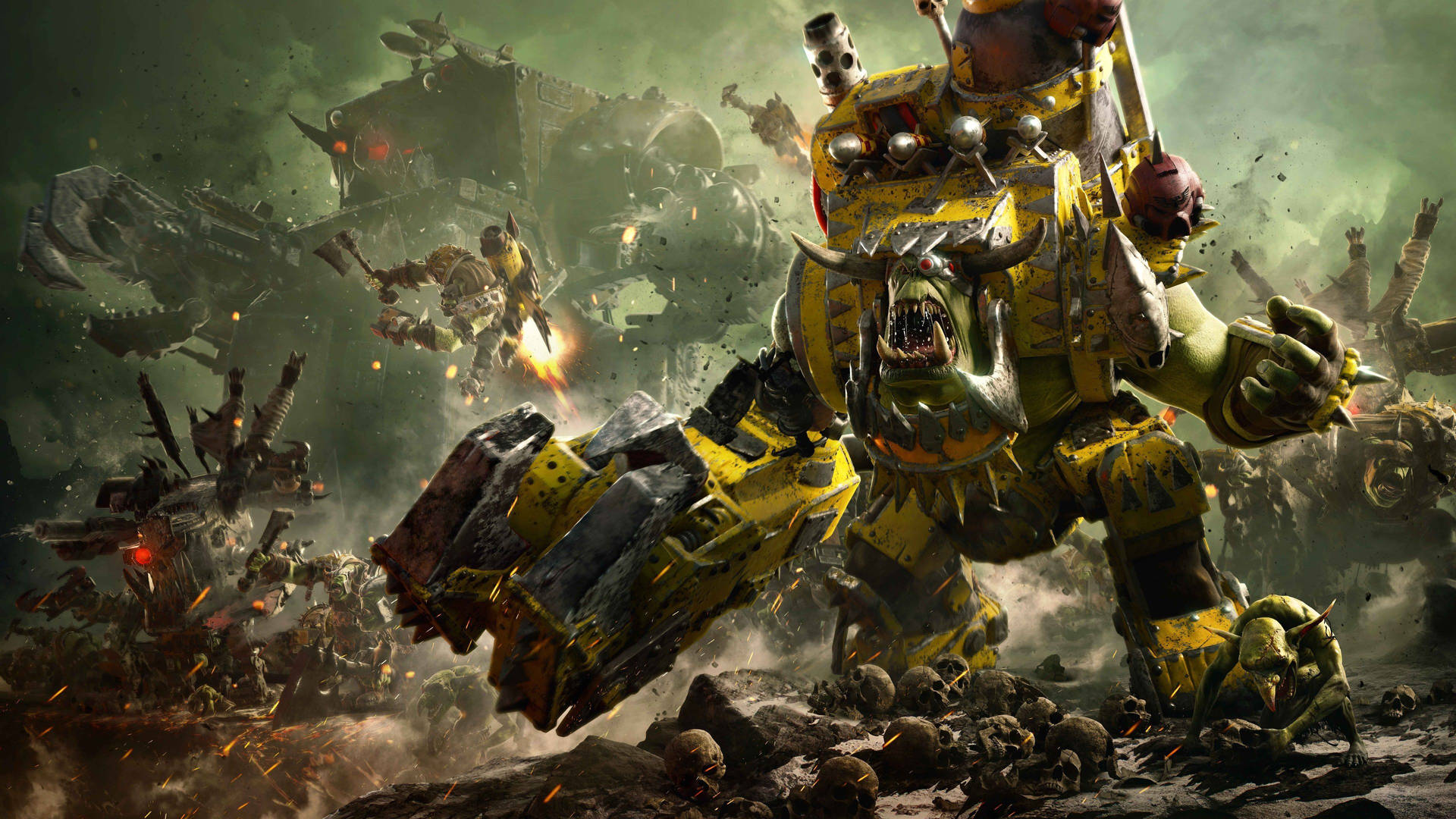 Yellow Robot Warhammer Wallpaper