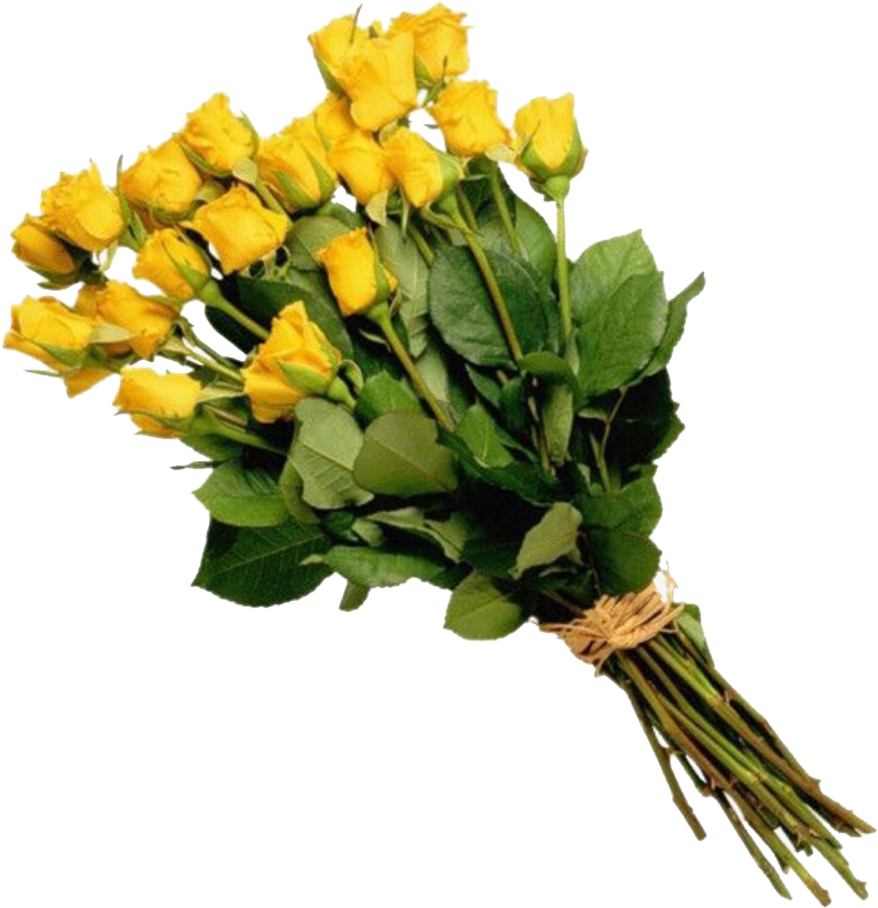 Yellow Rose Bouquet Transparent Background PNG