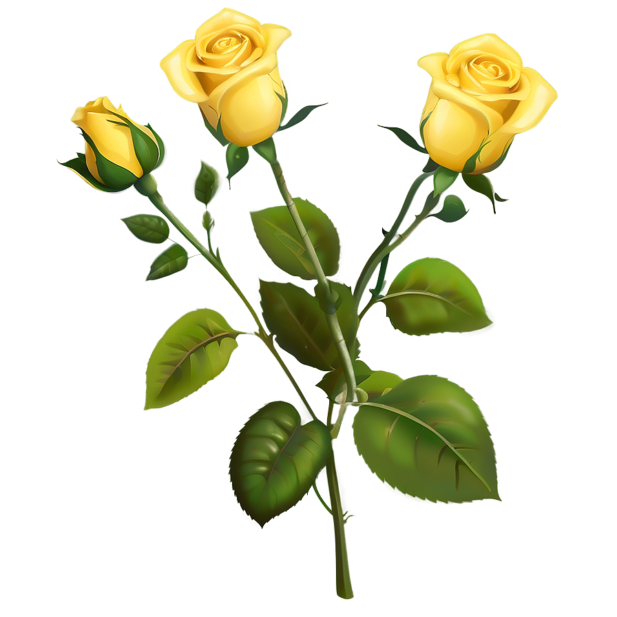 Yellow Rose Clipart Png 06272024 PNG