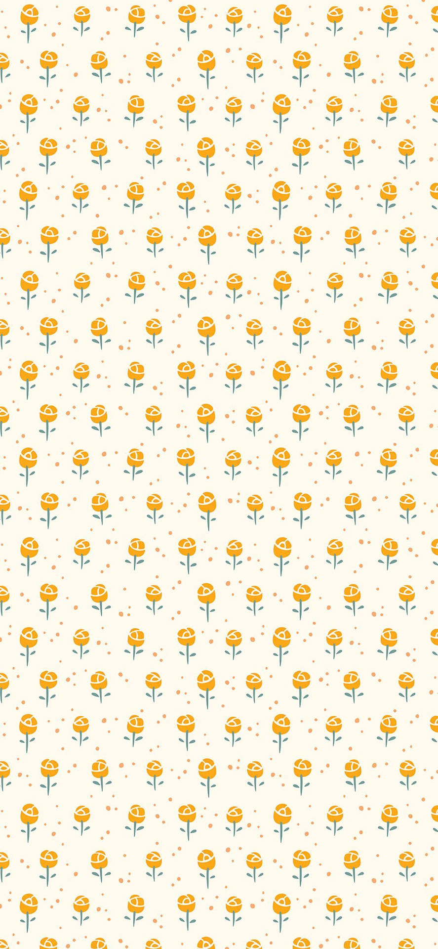 Yellow Roses Pattern Cute Tablet Wallpaper