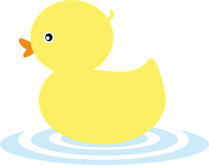 Yellow Rubber Duck Vector PNG