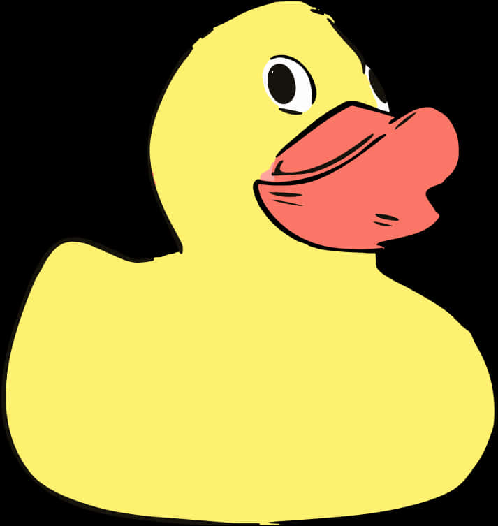 Yellow Rubber Duck Illustration PNG