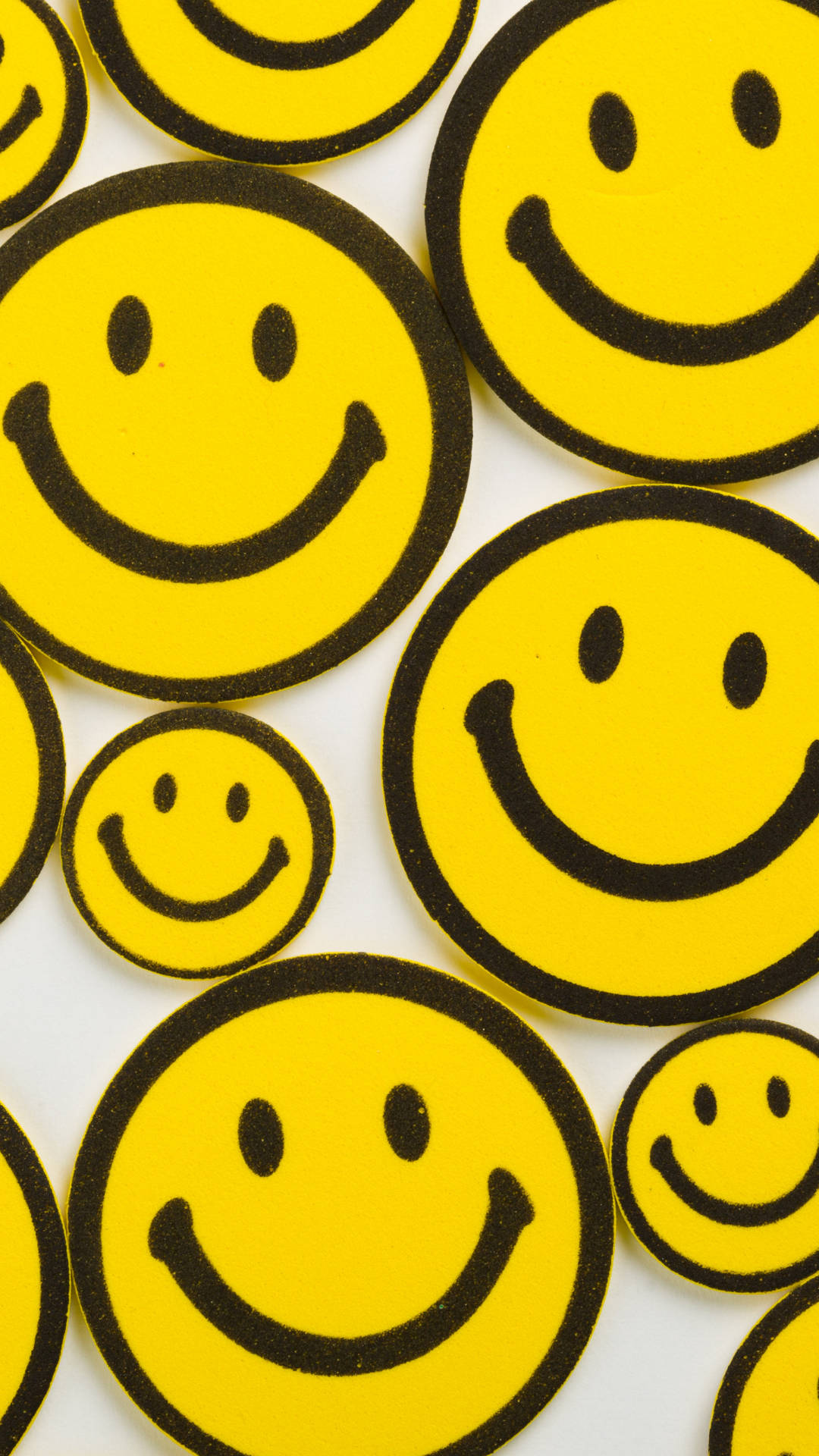 Yellow Rubber Smiley Emojis Wallpaper