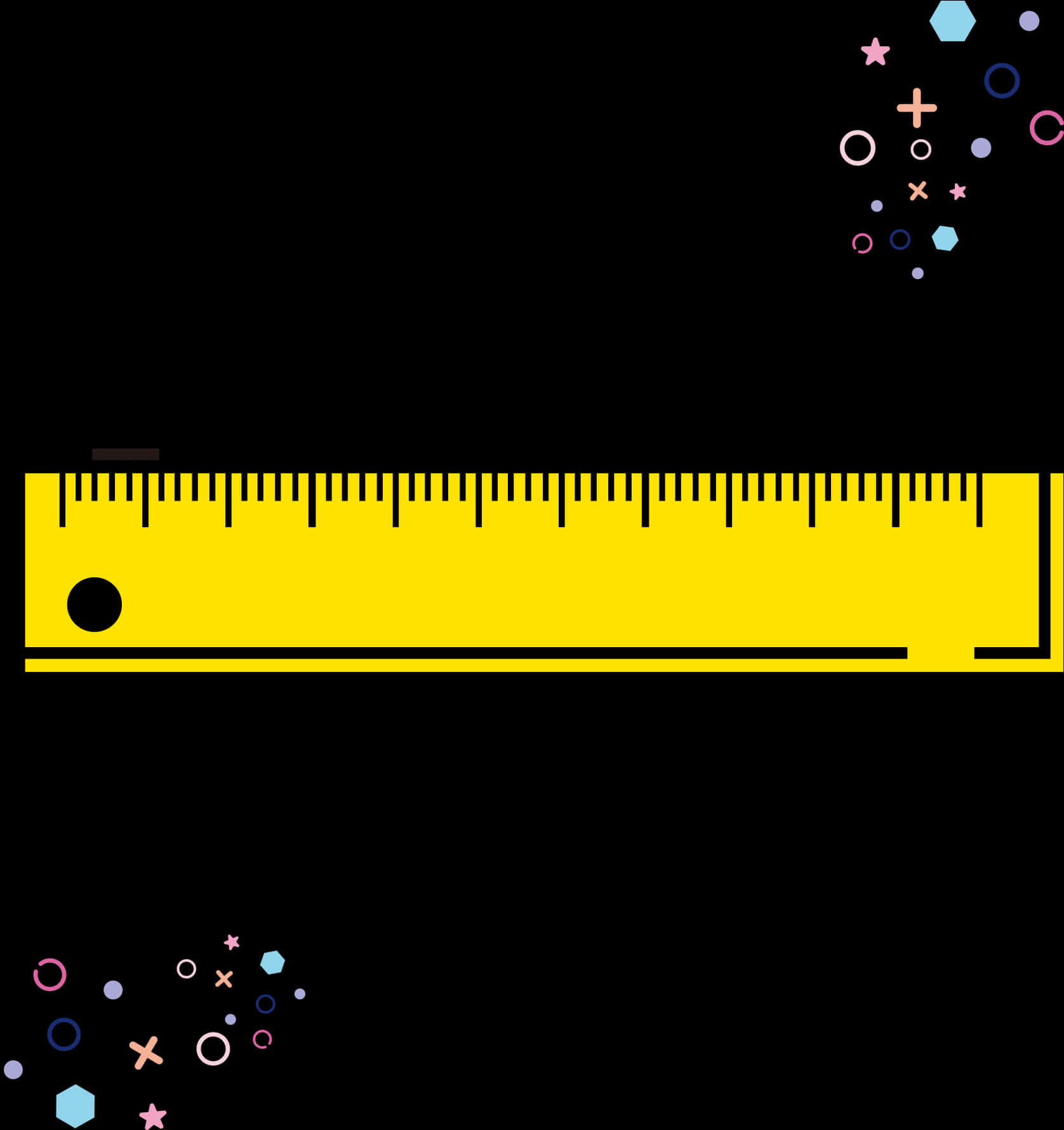 Yellow Ruler Graphic Design PNG