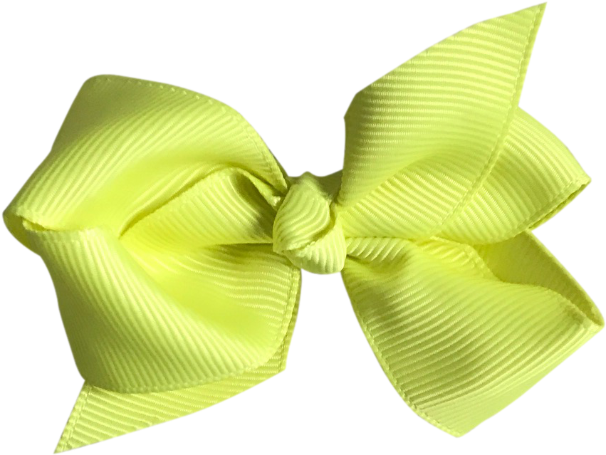 Yellow Satin Ribbon Bow PNG