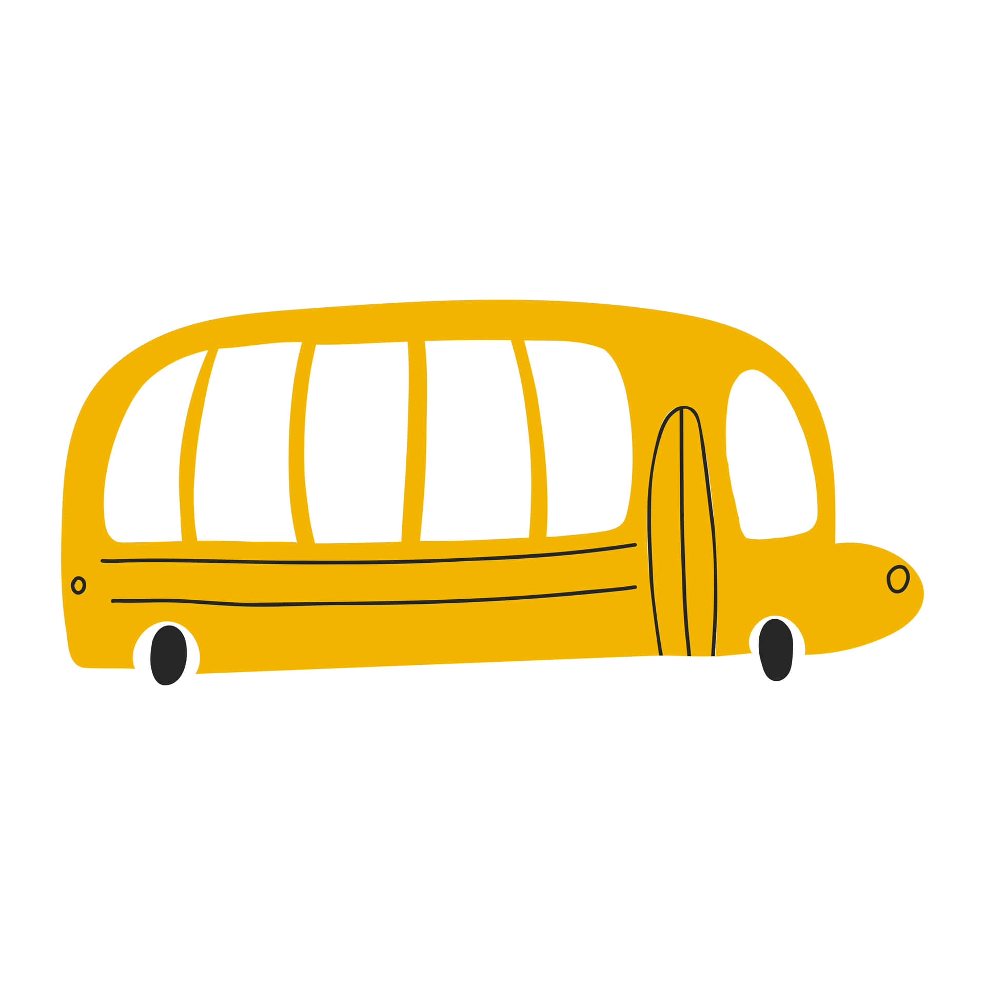 Yellow School Bus Parked Ready for a New School Day Wallpaper