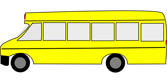 Yellow School Bus Graphic PNG