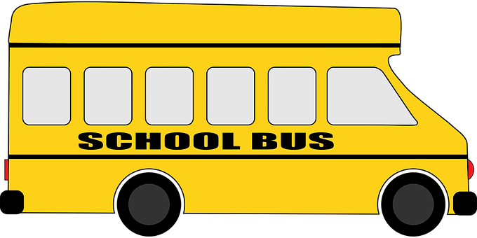 Yellow School Bus Graphic PNG