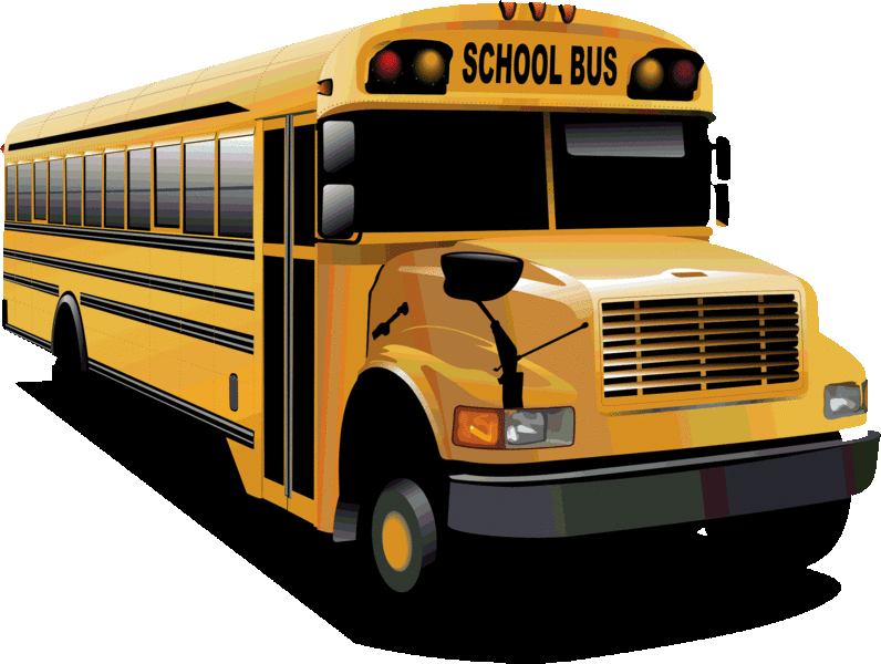 Yellow School Bus Illustration PNG