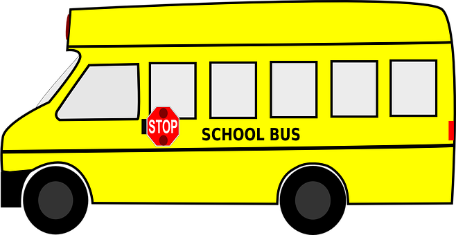 Yellow School Bus Illustration PNG