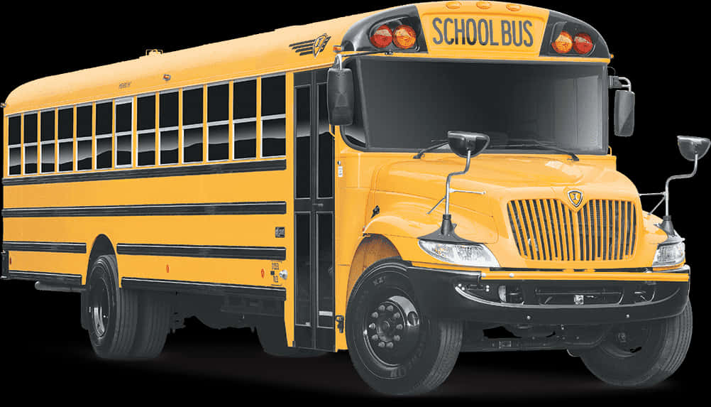 Yellow School Bus Isolated PNG