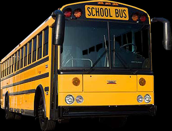 Yellow School Bus Isolated PNG